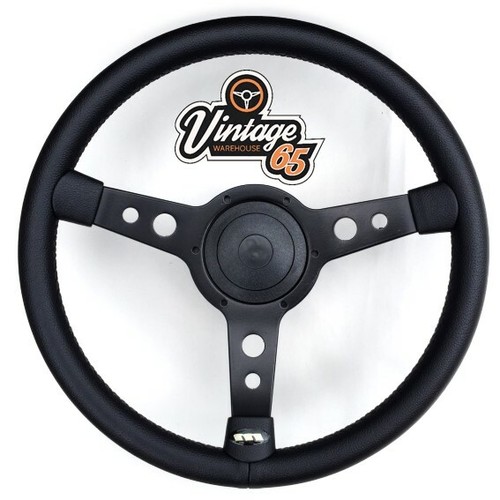 Steering wheel black alloy - black, 14"