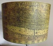 London Lampshade ,Medieval ,Mustard, Antique Map, shabby chic,vintage, free gift