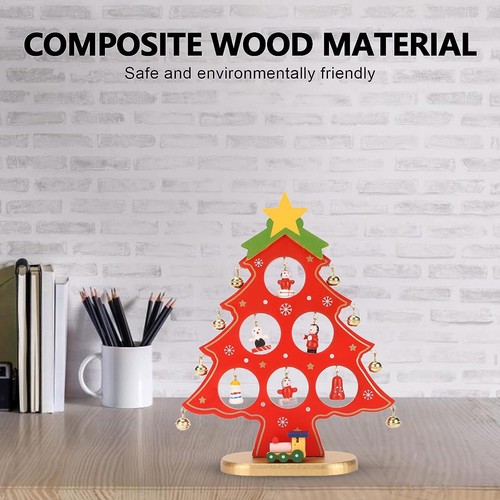 Wooden christmas tree tabletop - wooden,