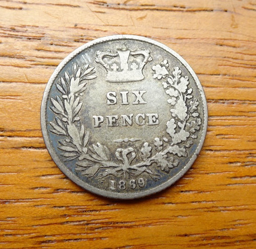 Queen victoria silver sixpence - silver,