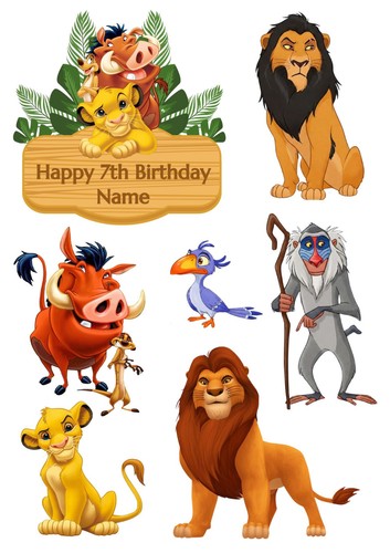 Lion king personalised edible - lion,