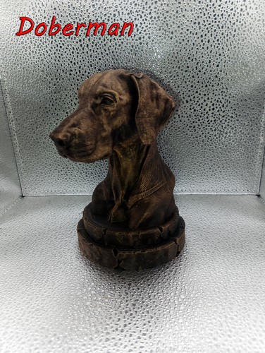 Doberman bust - doberman,