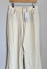 Zara Wide Leg Cream Dress Pant