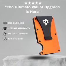 Mens Carbon Fiber RFID Blocking Wallet Clip Money Slim Credit Card Holder  Metal