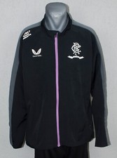 Glasgow Rangers Jacket Sweatshirt Black Castore Football Mens Tracksuit Size 2XL