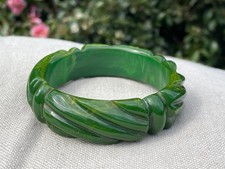 Marbled green deco bakelite