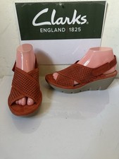 Clarks Comfy Orange Leather
