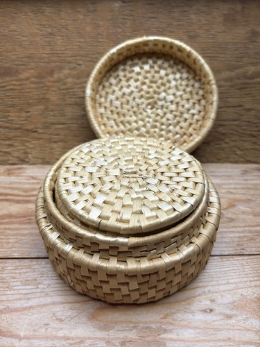 Set vintage woven rattan - set,