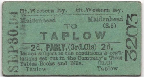 Great western railway - western, ticket