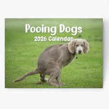 2026 Fun Pooing Dogs Calendar Wall Monthly Planner Staff Rota Secret Santa Gift