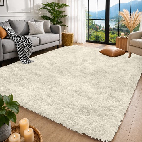 Fluffy rugs large shaggy - large,