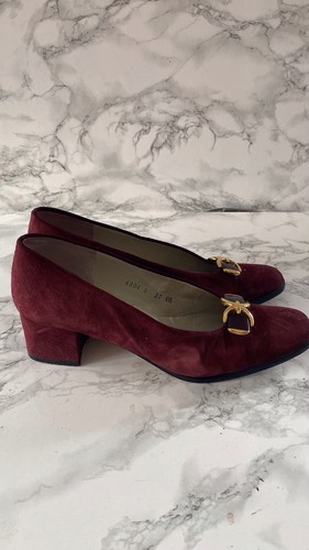 Monique vintage burgundy suede - burgundy,