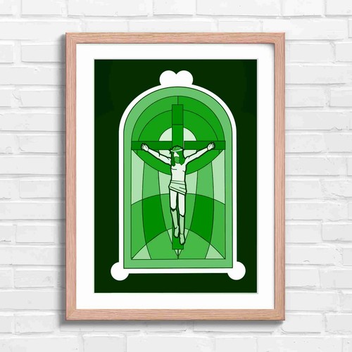 Colorful modern stained glass - colorful,