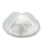 White Satin Wedding Kipah