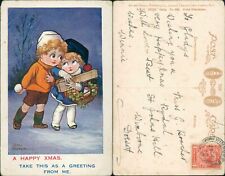 Fred Spurgin Happy Xmas GB 1920 Cancel A&H 642 Art & Humour