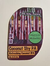 IDLE VALLEY brewery beer pump clip COCONUT SHY IPA real ale badge CLOSED Notts
