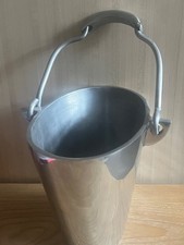 Unusual, Solid, Polished, Cast Aluminium Bucket Planter, Pot holder