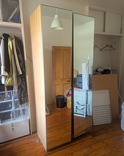 Ikea wardrobes with mirrored - with,
