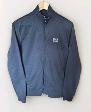 EA7 EMPORIO ARMANI Track Jacket Men's Size Large Dark Grey Lightweight Very Good