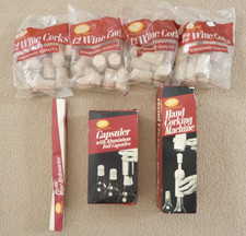 VINTAGE BOOTS WINE MAKING CORKING MACHINE, CAPSULER,  HYDROMETER, CORKS