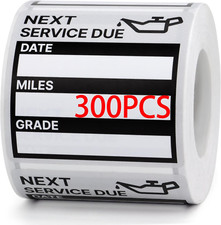 Oil Change Stickers 300 Pcs