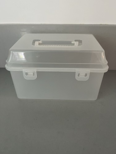 Small plastic storage box with - plastic,