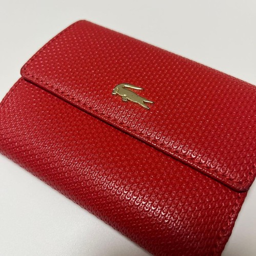 Lacoste tri fold wallet red - tri-fold,