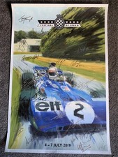 Goodwood FoS 2019 Poster, signed Sir Jackie,  & Mark Stewart multi signed