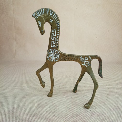 Brass etruscan horse - etruscan,