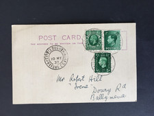 T GB 1937 THREE REIGN COVER FDC KGVI ½d COVER CLOUGH GARRYFORD PMK TO BALLYMENA