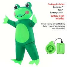 Green frog costume inflatable - green,