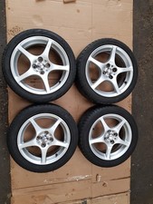 TOYOTA MR2 MK3 ROADSTER 99-06 ALLOY WHEELS OEM 15 + 16 INCH TOYO PROXIES 6-7mm