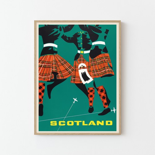 Scotland vintage travel - travel, poster