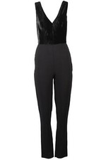 ELIE SAAB VELVET AND SILK BLEND JUMPSUIT FR 38 UK 10