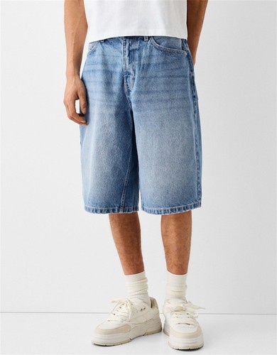 Mens loose denim shorts - loose,