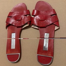 Zara red summer slider sandals