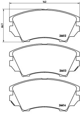 Front brake pad set - brake,