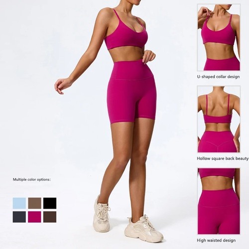 Women 2pcs yoga set sleeveless - 2pcs,