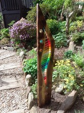 Stained Glass Garden Sculpture