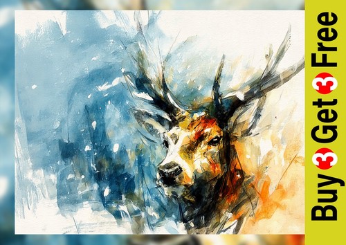 Stag print on matte - 5"x7",