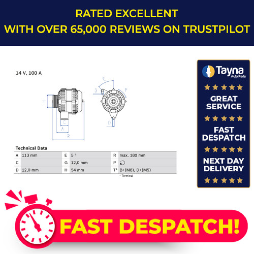 Alternator fits fiat bravo - alternator,
