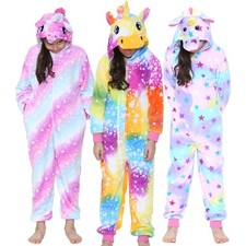 A2Z Onesie One Piece Kids Girls Unicorn Pyjamas Sleepsuit Costume 2-13 Years