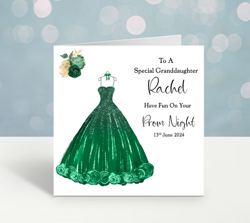 Personalised prom card - card,