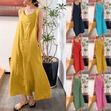 Women Cotton Sleeveless Dress