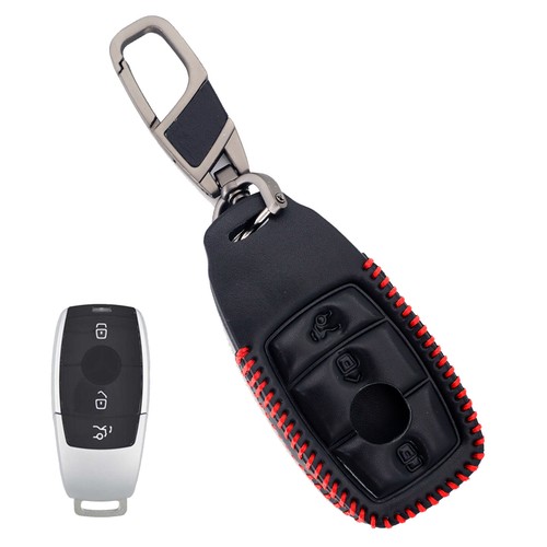 Leather car key cover - car,
