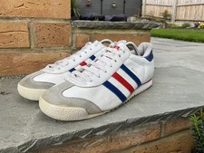 ADIDAS ROM. WHITE LEATHER/BLUE RED BLUE. UK SIZE 10.