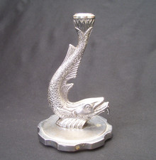 VINTAGE 1950s KOI FISH CAR RADIATOR CAP MASCOT~JAPAN CARP/DAULPHIN HOOD ORNAMENT