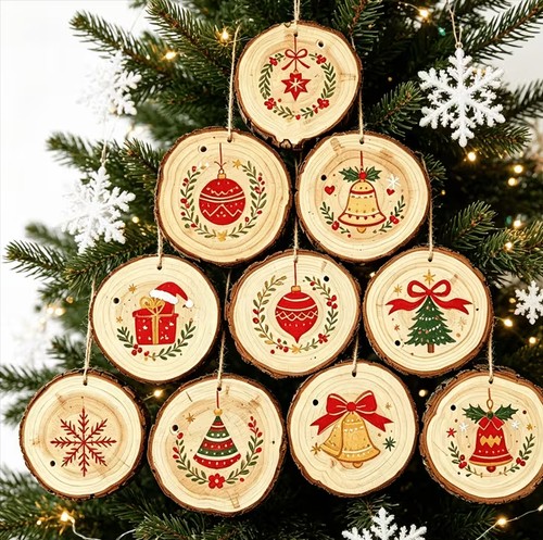 60pcs natural wood slices - 60pcs,