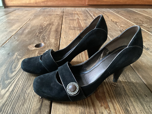 Carvela black suede high