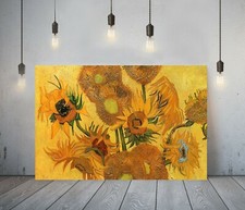 VAN GOGH SUNFLOWERS 2 -FRAMED CANVAS PAINTING WALL ART PICTURE PAPER PRINT